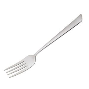 Descriptif des Fourchettes Delta : Élégance assurée avec le design épuré Delta Lot de 6 fourchettes argentées, idéal pour HORECA Longueur de 21 cm, parfaite pour toutes tables Métal résistant, un investissement durable Sublimez vos plats avec ce style simple et chic Ref : 7312