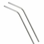Pailles Inox  courbées – lot de 100 – L 24 cm ø 6 mm