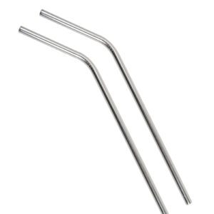 Descriptif des Pailles Inox  courbées : 100 pièces Dimensions : L 24 cm ø 6 mm Référence : 7331 Matière : inox Couleur : gris Réutilisables Lavables au lave vaisselle