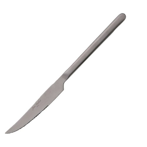 Descriptif des Couteaux Anuradha Satiné : Élégance satinée pour vos tables Lot de 6 pièces Dimensions : L. 23 cm Design épuré mettant en valeur vos plats En métal satiné pour un mat subtile Idéal HORECA, style simple et raffiné Ref : 7366
