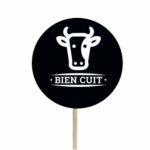 Piques cuisson papier Noir – lot de 250 – ø4 cm