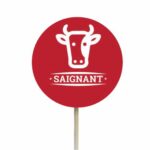 Piques cuisson papier rouge – lot de 250 – ø4 cm