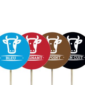 Piques cuisson papier Marron – lot de 250 – ø4 cm