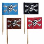 Drapeaux pirates – lot de 250 – 3,5 x 2,5 cm – Couleur au choix