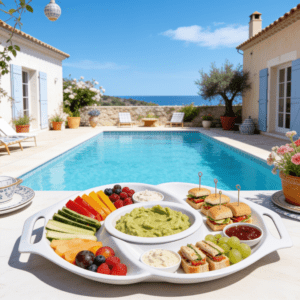 Assiette 3 compartiments – lot de 1 – 52 x 33 cm