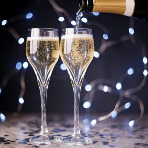 Flûtes et coupes de Champagne
