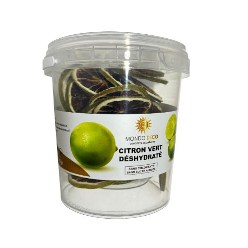 Rondelles citron vert déshydraté