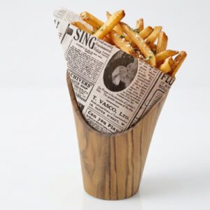 Cornets à frites en papier – Emballage alimentaire – Lot de 250 – H.17 cm Ø12 cm