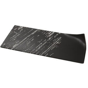 assiettes Signature rectangle relevée noires : Référence : 5275 6 pièces Dimensions : 40,5 x 16,5 cm Matière : céramique Couleur : noir Compatible lave-vaisselle