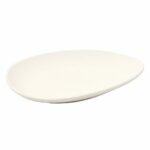 Assiettes galet blanches GM (grand modèle) – lot de 6 – 33 x 29 cm