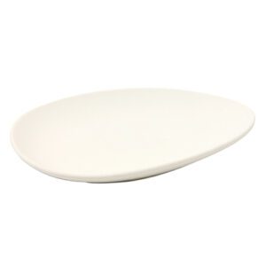 assiettes galet blanches GM : Référence : 5282 6 pièces Dimensions : 33 x 29 cm Matière : céramique Couleur : blanc Compatible lave-vaisselle