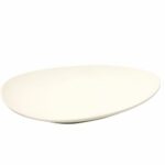 Assiettes galet blanches PM (petit modèle) – lot de 4 – 23 x 20 cm