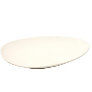 assiettes galet blanches PM : Référence : 5285 4 pièces Dimensions : 23 x 20 cm Matière : céramique Couleur : blanc Compatible lave-vaisselle