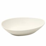 Assiettes galet creuses blanches – lot de 4 – 25 x 22,5 cm H.5,2 cm