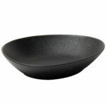 Assiettes Galet creuses noires – lot de 4 – 25 x 22,5 cm H.5,2 cm