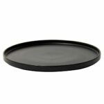 Assiettes Minérales rondes noires – lot de 4 – Ø30,5 cm