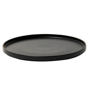 Assiettes Minérales rondes noires : Référence : 5292 4 pièces Dimensions : Ø30,5 cm Matière : céramique Couleur : noir Compatible lave-vaisselle