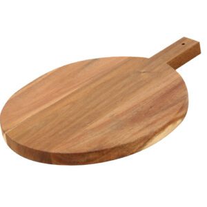 Planche ronde : Référence : 5293 1 pièce Dimensions : L.39 cm Ø31 cm - épaisseur 1,7 cm Matière : bois (acacia) Couleur : marron Incompatible lave-vaisselle et micro-ondes