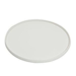 assiettes rondes blanches mates