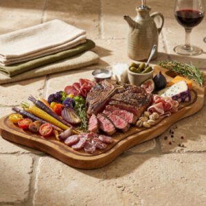 Planche teck rainurée – Lot de 1 – 40 x 21 cm Ep.1,9 cm