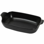 Plat rectangle noir – lot de 1 – 22,3 x 12,8 cm H.4 cm
