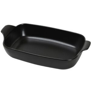 plat rectangle noir : Référence : 5550 1 pièce Dimensions : 22,3 x 12,8 cm H.4 cm Matière : céramique Couleur : noir Compatible lave-vaisselle
