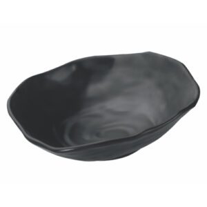 Bols noirs à salade en mélamine : Référence : 5853 6 pièces Dimensions : Ø20,3 cm H 6 cm Matière : Mélamine Couleur : noir Compatible lave-vaisselle Incompatible micro-ondes