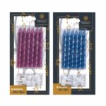 12 bougies Twist roses ou bleues – A l&rsquo;unité ou boite de 25 blisters