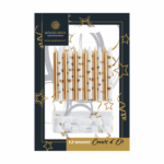 12 bougies cœurs d&rsquo;or – A l&rsquo;unité ou boite de 25