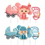 5 bougies Baby Shower H.4 cm – Coloris au choix – A l’unité ou boite de 25 blisters