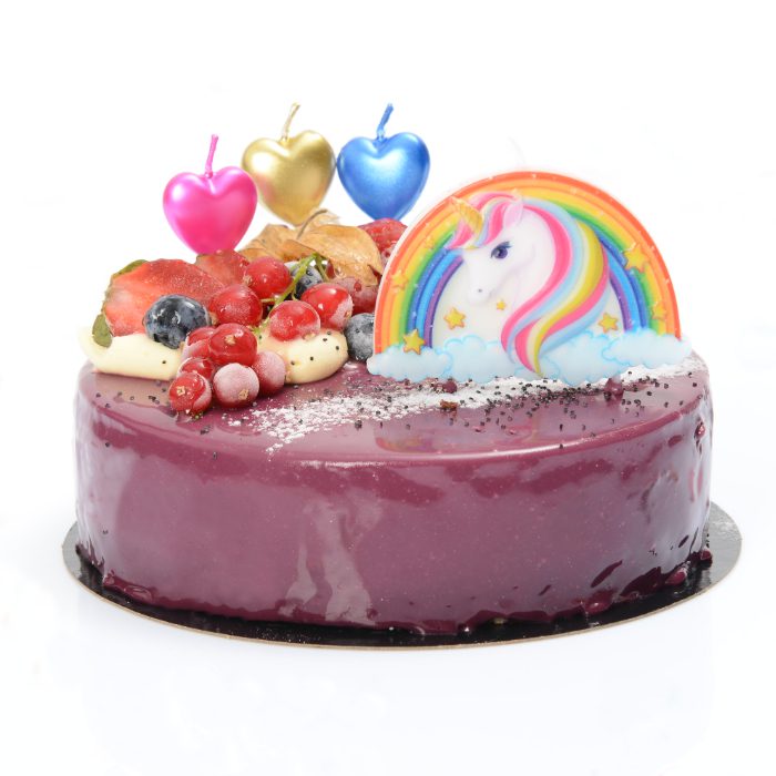 Bougie Licorne Arc-en-ciel H.5,5 cm - A l’unité ou boite de 25 – Image 4