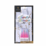 Plaque et bougies d&rsquo;anniversaire pastels – A l&rsquo;unité ou boite de 25 blisters