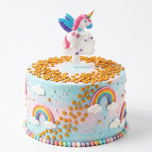 Bougie Licorne féerique H.6,5 cm - A l’unité ou boite de 25 – Image 2