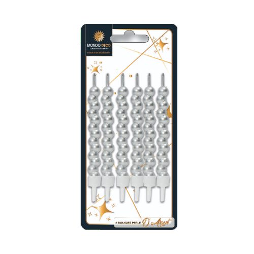 6 bougies Perles H.7cm - A l'unité ou boite de 25 – Image 3