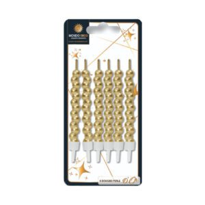 6 bougies Perles H.7cm – A l&rsquo;unité ou boite de 25