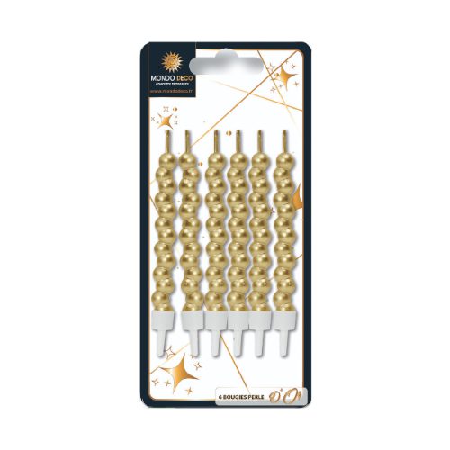 6 bougies Perles H.7cm - A l'unité ou boite de 25 – Image 2