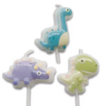 3 bougies dinosaures – A l&rsquo;unité ou boite de 25 blisters