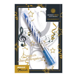 Bougie musicale rose ou bleue – A l&rsquo;unité ou boite de 25 blisters