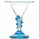 Coupe Cobra bleue – lot de 1- H. 19 cm Ø17 cm – 35 cl