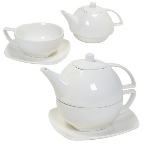 théière, tasse et soucoupe : 1 pièce (= théière, soucoupe + tasse) Dimensions : H.12 cm Ø11,5 cm Contenance : Tasse : 20 cl Théière : 50 cl Matière : Céramique Couleur : Blanche Référence : 5311 Compatible lave-vaisselle et micro-ondes