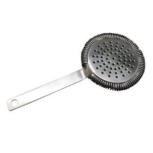 Passoire tête ronde : Idéal pour la préparation de cocktails variés Vendu à l'unité Avec oreilles Dimensions : 20 x 9,4 cm Matière : acier inoxydable Couleur : argenté Référence : 5495 Facile à nettoyer, parfait pour HORECA