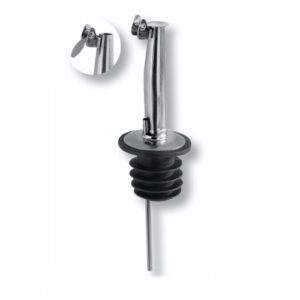 Bec verseur avec couvercle : Obtenez des cocktails parfaitement dosés avec ce Bec verseur avec couvercle. Conçu pour un maintien optimal et un service rapide et hygiénique. Lot de 6 Avec couvercle pour une hygiène parfaite Embout cranté en caoutchouc pour un maintien optimal Dimensions : L.11 cm Matière : acier inoxydable Couleur : argenté Référence : 5508