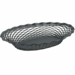 Corbeille ovale anthracite- 24,5 x 8 cm