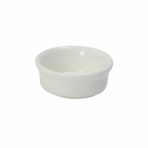 mini pots crème brûlée : Référence : 5637 20 pièces Dimensions : Ø 5 cm Contenance : 2 cl Matière : céramique Couleur : blanc Compatible lave-vaisselle et micro-ondes