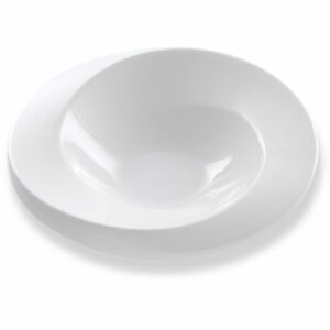 Assiettes Élipse : Référence : 604 2 pièces Dimensions : Ø32 cm Matière : céramique Couleur : blanc Compatible lave-vaisselle
