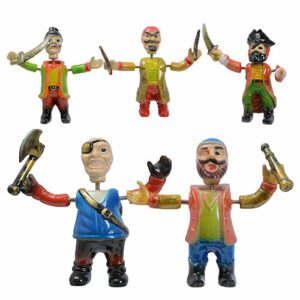 Descriptif des Magnets assortiment pirates : sur piques bambous longs 15 pièces Dimensions : ø6 cm à 9 cm Référence : 892K Matière : Plastique / aimant Couleur : Multicolore