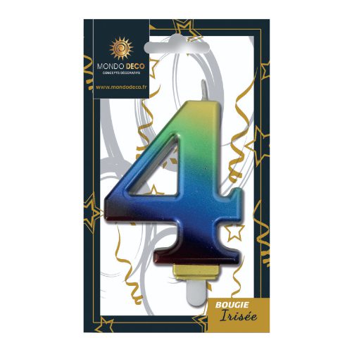 Bougies Irisées H.8 cm - Chiffre au choix - A l'unité ou boite de 25 – Image 6
