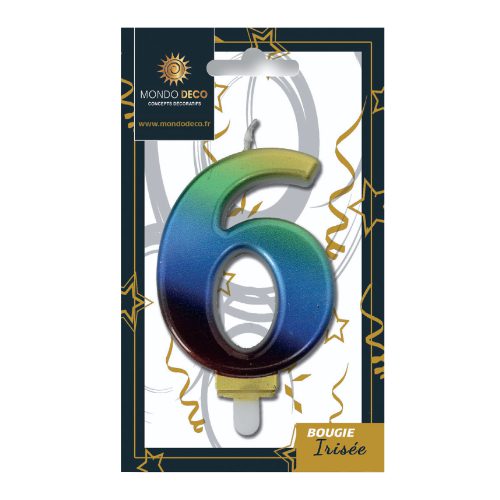 Bougies Irisées H.8 cm - Chiffre au choix - A l'unité ou boite de 25 – Image 8