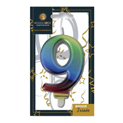 Bougies Irisées H.8 cm - Chiffre au choix - A l'unité ou boite de 25 – Image 11