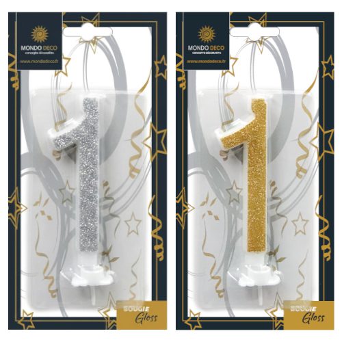 Bougies Gloss H.9,5 cm - Chiffre au choix - A l'unité ou boite de 25 – Image 3